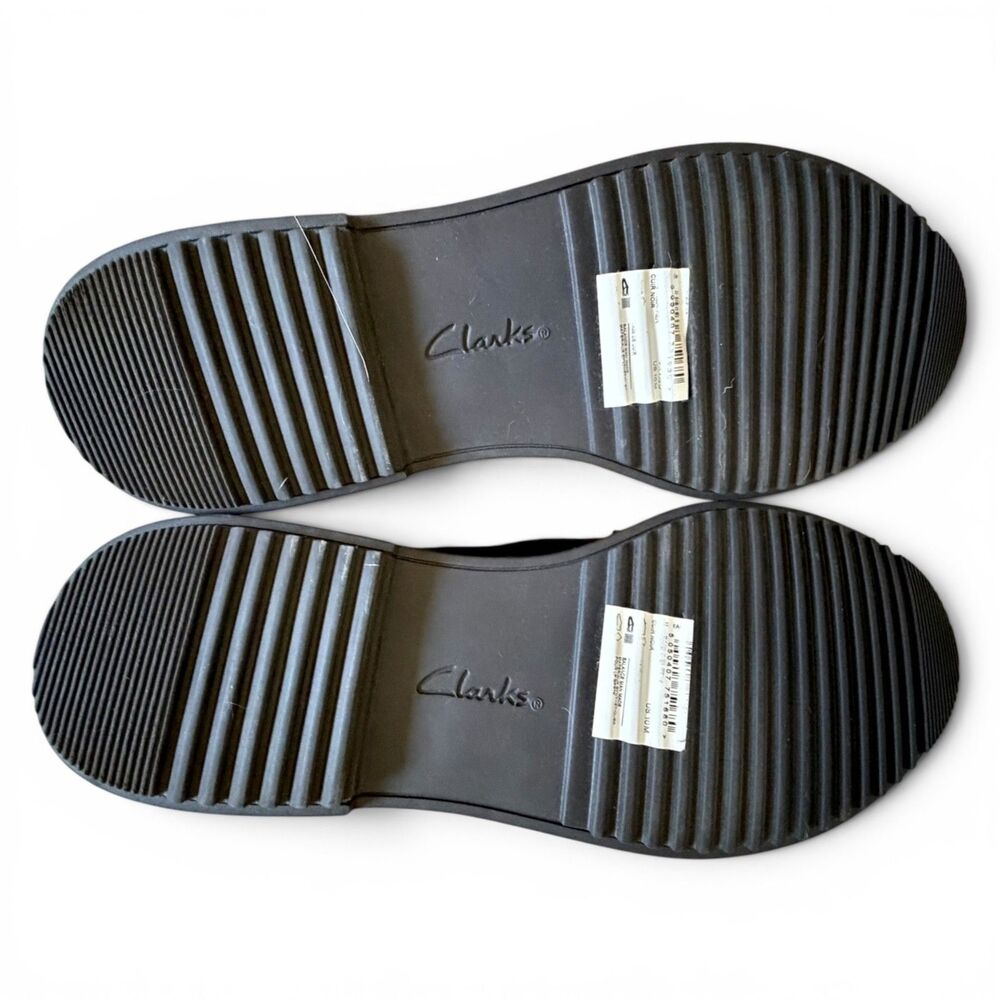 clarks somerset griffin milly leather vintage ivy black women's penny loafers 10 - Picture 5 of 7